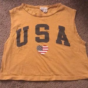 USA crop top t-shirt